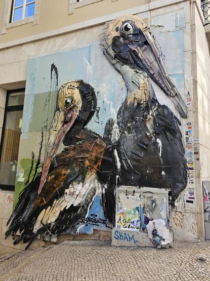 Artwork by Bordalo II in Lisbon, Portugal