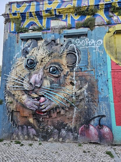 Artwork by Bordalo II in Lisbon, Portugal