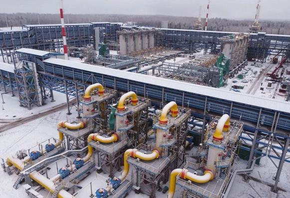 [Illustration photo] A Gazprom compression station, the starting point of the Nord Stream 2 gas pipeline, in Ust-Luga, Russia