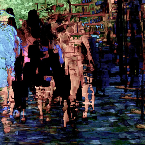 Barcelona digital edited street photography, made with the GNU Image Manipulation Program + G'MIC-Qt filters.