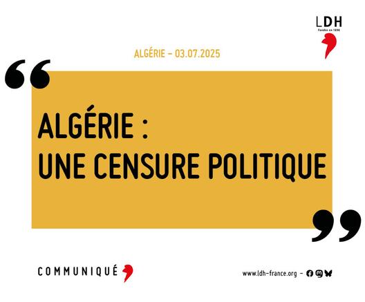 Algérie : une censure politique