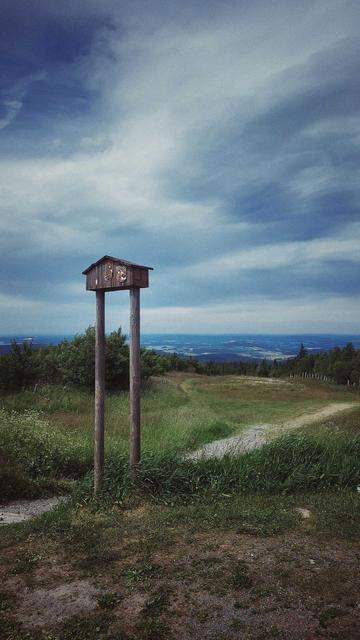 Looking across the countryside from a higher position.