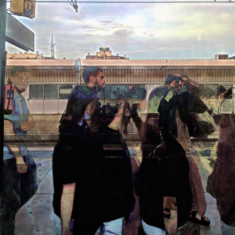 Girona digital edited street photography, made with the GNU Image Manipulation Program + G'MIC-Qt filters.