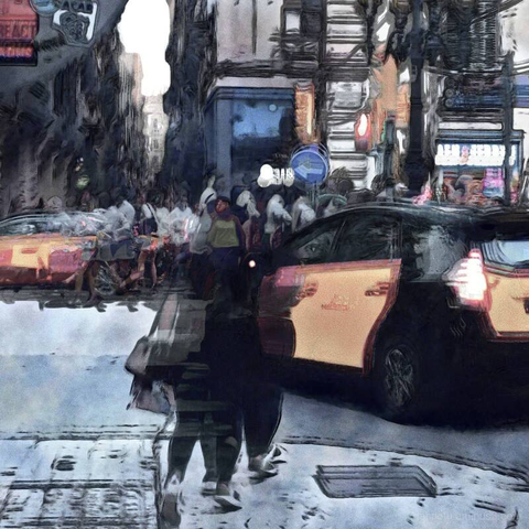 Barcelona digital edited street photography, made with the GNU Image Manipulation Program + G'MIC-Qt filters.