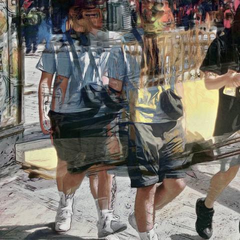 Barcelona digital edited street photography, made with the GNU Image Manipulation Program + G'MIC-Qt filters.