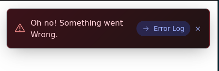 Error variant of the NotificationBanner