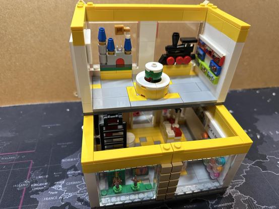 A Lego model of a Lego store.