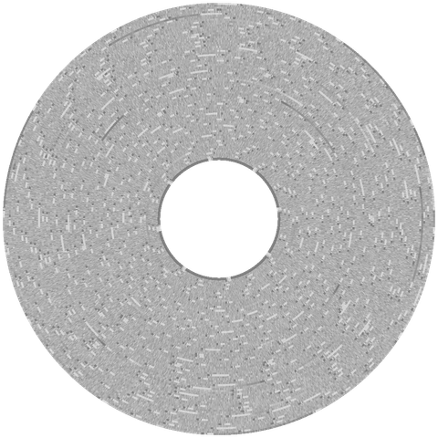 A graphical representation of the flux transitions which represent data on magnetic floppy disks, captured by the Applesauce Disk Controller from the disk titled DeluxePaint II - Bonus Art Disk - copy 4 - Side 0 Copy