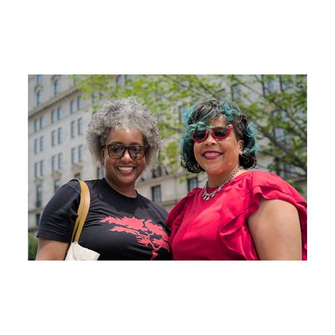 Street portrait of two women in Washington DC