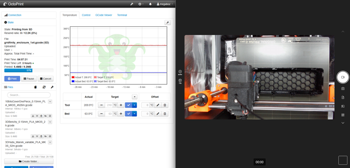 3D printer camera
