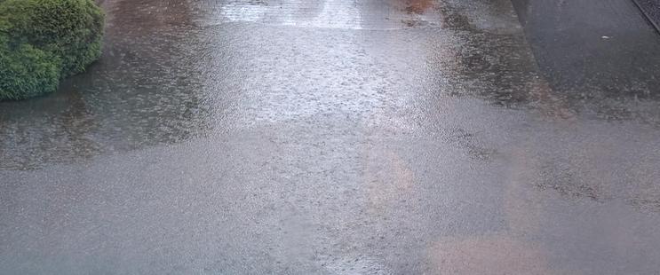 Straat vol water