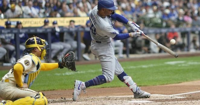 Mookie Betts homers in return as Dodgers beat the Brewers