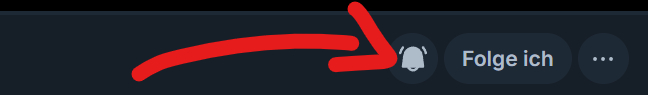 Die Glocke neben dem Chat bzw. dem "Folge ich"-Button aktiviert Notifications.