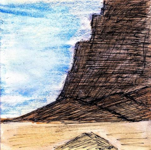 fantasy lands and false achievements

mountains drawn in pen on a sticky note.