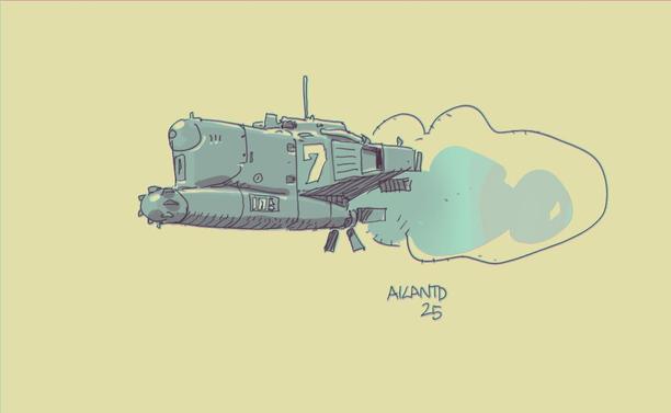 Spaceship drawing