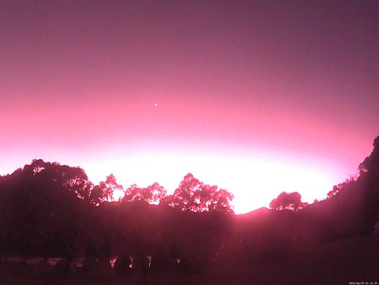 pink sunset, very overexposed