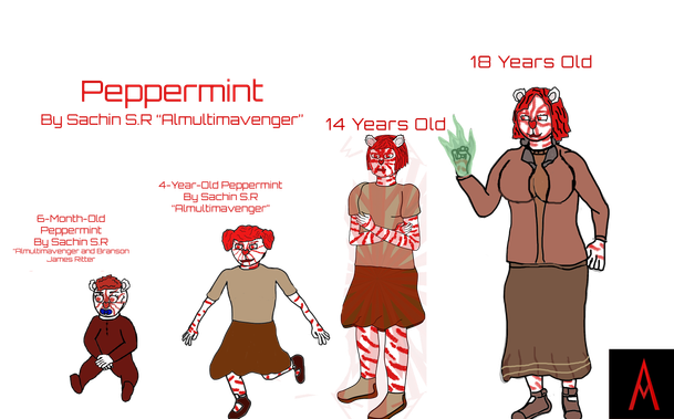 Art of Peppermint, an original female hominid-like anthropomorphic bear.
