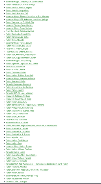 Weiterführung der Liste