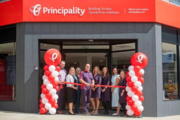 Principality Building Society branch opening Oxford Street in Swansea.