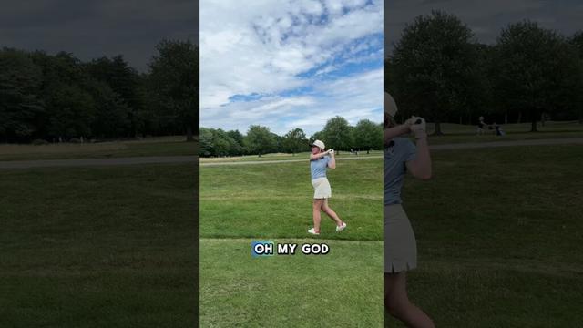 FUNNY Reaction To Golf Shot from Beginner Golf Girl