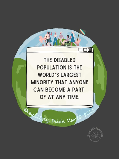 The disabled population is the world's largest minority that anyone can become a part of at any time. Disability pride month 2025   by chronicloveclub