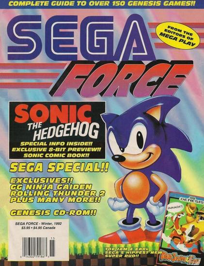 Sega Force Issue #1 Winter 1992 Cover Art