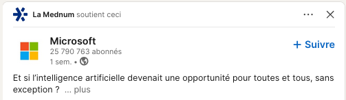 La MedNum soutien le plan IA de Microsoft
