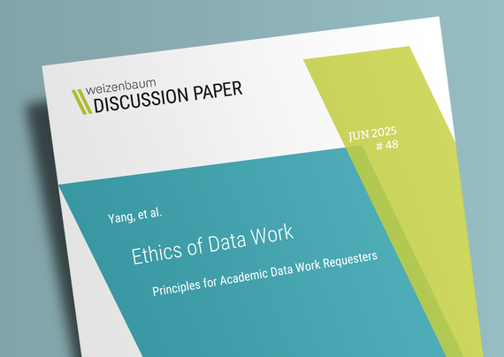Cover of the Discussion Paper "Ethics of Data Work. Principles for Academic Data Work Requesters"