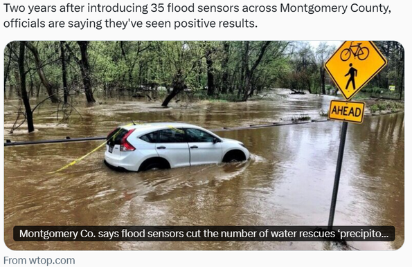 Two years after introducing 35 flood sensors across Montgomery County, officials are saying they've seen positive results