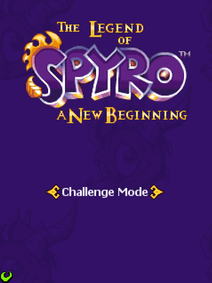 Screenshot of Legend of Spyro A New Beginning for mobile showing that I unlocked Challenge Mode, which you can do by completing the story. By doing that, you also unlock hard mode.