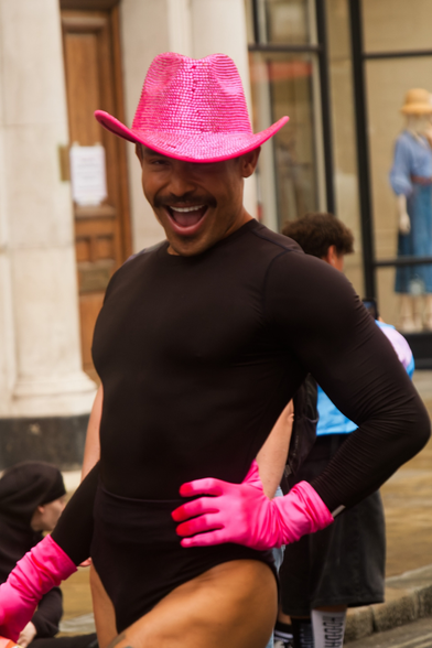 Happy and sleek pink cowboy :D