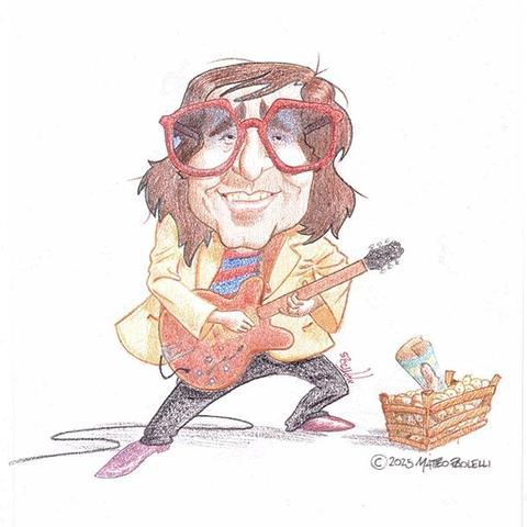 Caricatura di Ivan Graziani