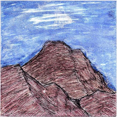 to whom ever finds this

mountains drawn in pen and colored pencil on a sticky note