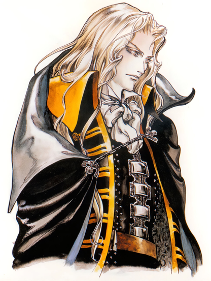 Official pretty boy portrait of Alucard from Symphony of the Night