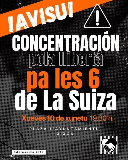 Cartel anunciando la concentración de esta tarde