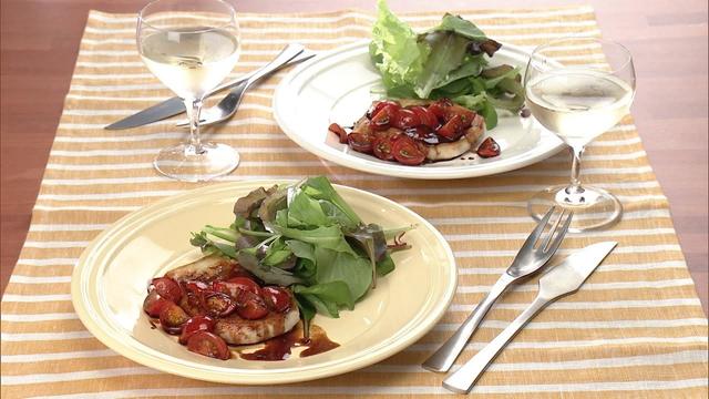 【3分クッキング公式】めかじきステーキ トマトバルサミコ