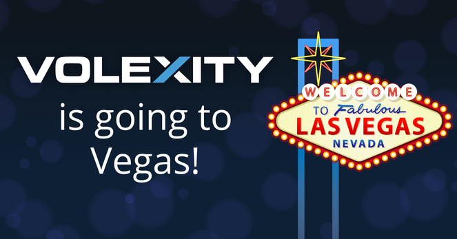 Volexity is going to Vegas! This image also includes the iconic "Welcome to Fabulous Las Vegas Nevada" sign.