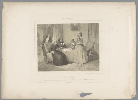 Adrienne de Cardoville komt in opstand tegen haar tante, Jules David (1808-1892), 1844