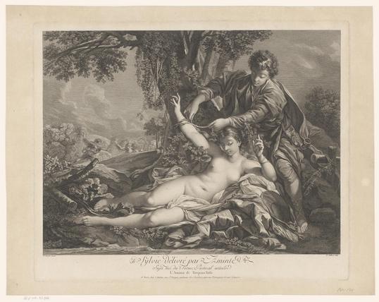 Sylvia bevrijdt door Aminta, René Gaillard, 1729 - 1790