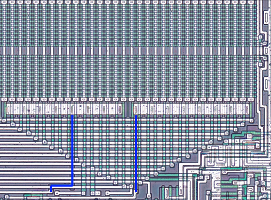 Detail of the ROM output section.