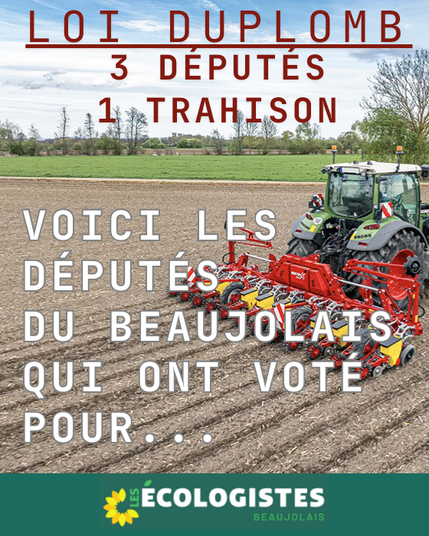 Loi Duplomb : les 3 députés du Beaujolais qui ont voté pour