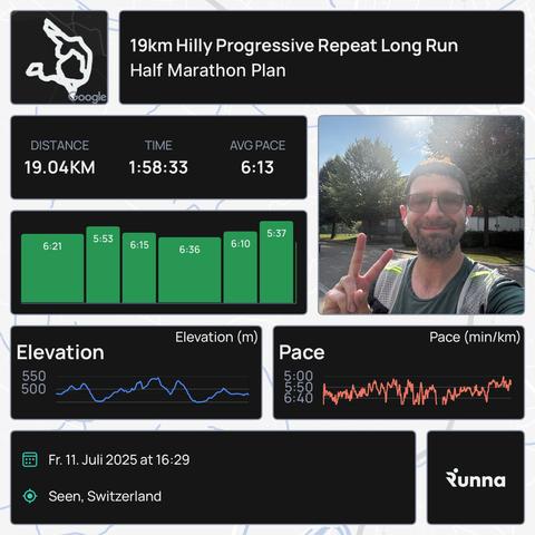 Today’s summary from the Runna app