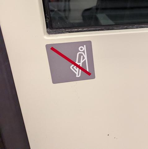 dont lean against the door pictogram but the guy in it just looks really cool