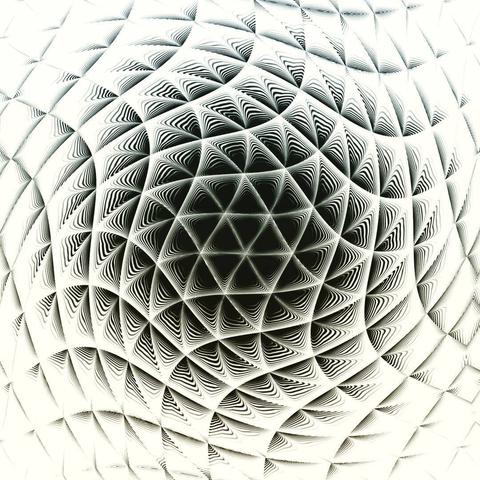 An M C Escher like pattern of triangles