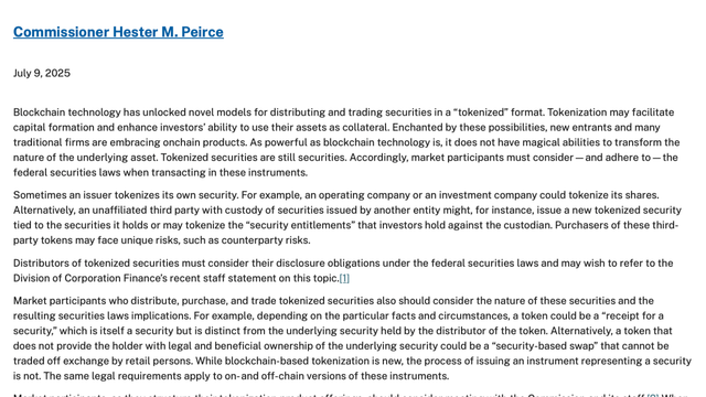 Screen capture of Peirce's statement. See link in post for text.