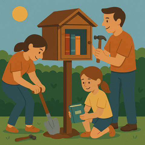 Setting up a public bookcase