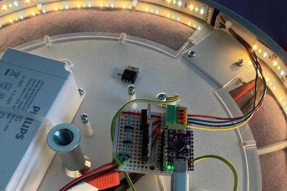[ImageSource: Wjen]

The light in question is a Phillips Hue Ambiance, and [Wjen]’s excellently-documented six part series takes us through the process of creating a replacement light driver. It’s a good read, including reverse-engineering the PWM functions to get the lights to dim exactly like stock, and a dive into the Zigbee protocol so his rebuild light could still talk to the Philips Hue hub.

The firmware [Wjen] wrote for the ESP32C6 he chose to use for this project is on GitHub, with the PCB in a second repo.

<https://github.com/wejn/e32wamb>

<https://github.com/wejn/e32wamb-pcb/>