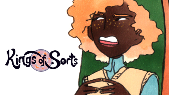 webcomic update post for kings of sorts episode 12 page 63. Tera looks up, not making eye contact, and steeples her fingers.