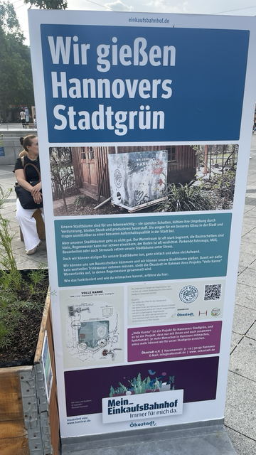 Aktion am HBF  Hannover  für Mehr Stadt Grün