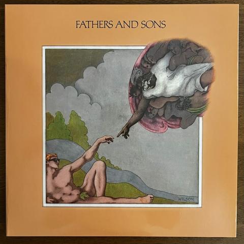 The cover illustration for Fathers and Sons was created by Don Wilson and was based on Michelangelo's design on the Sistine Chapel, the famous touch of fingers between the fictional bible characters of Adam and God.